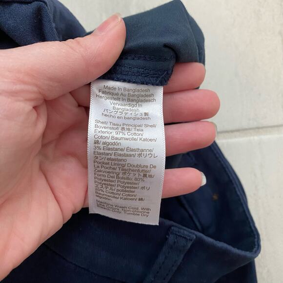 J.Crew High-rise girlfriend chino pant navy blue10P - Picture 6 of 7